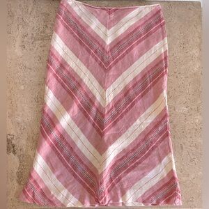 ESPRIT Linen Chevron Midi Skirt